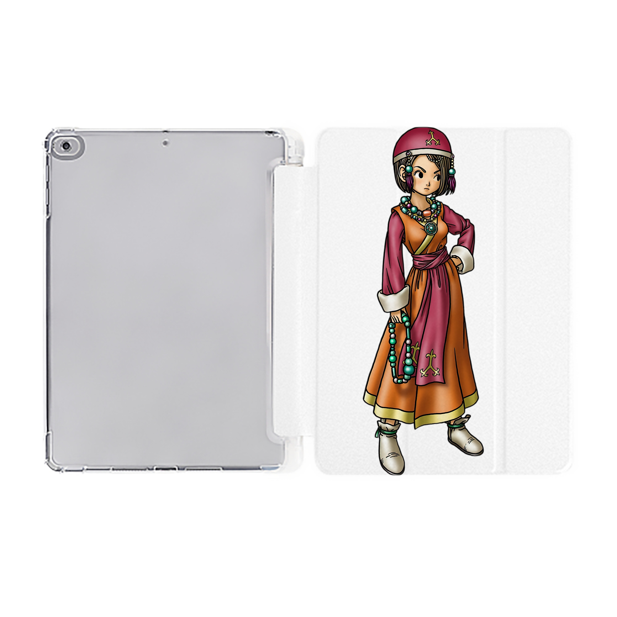 （画像用） ドラゴンクエスト Doragon Kuesuto Dragon Quest IPad ケース ペン収納付き 三つ折りスタンド PUレザー×シリコン 対応機種9.5/10.5/10.9インチ